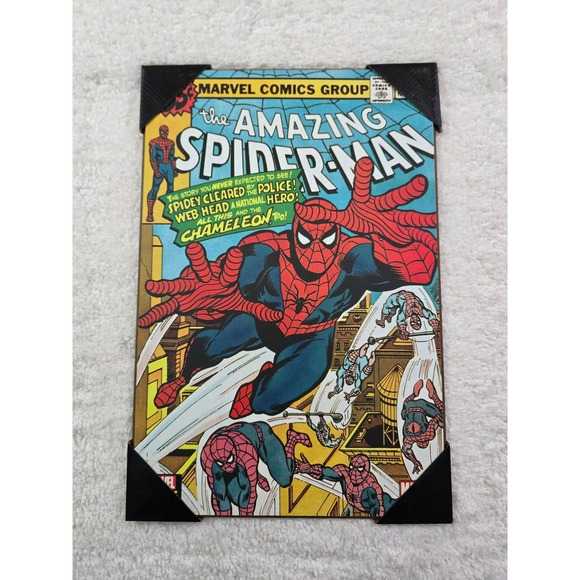 Marvel Other - Marvel The Amazing Spider-Man Wood Wall Art Comic Book Cover Issue 1 Decor 13x19